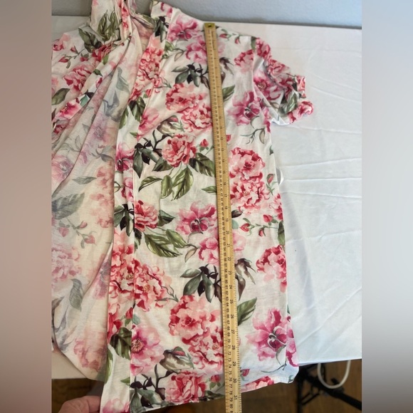 Show Me Your Mumu Brie Floral Robe Print Belted Short Sleeve One Size fits Most - Picture 7 of 8